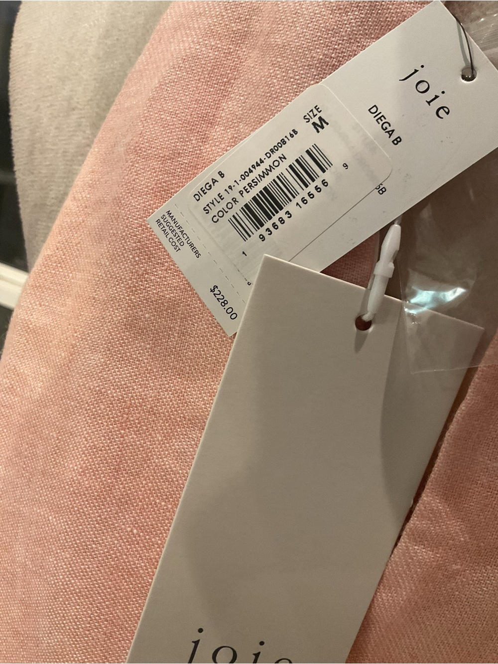 Joie x Revolve Pink Linen Diega B Dress - Picture 6 of 7